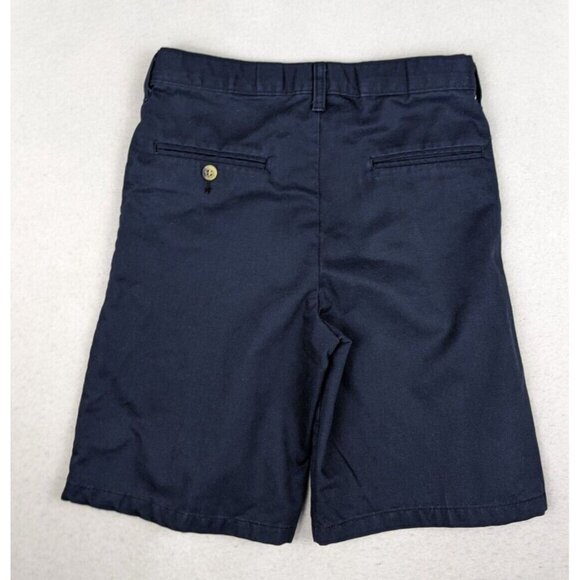 BOY'S BLUE CHINO SCHOOL UNIFORM SHORTS - SIZE 14 ADJUSTABLE WAIST - Picture 10 of 15